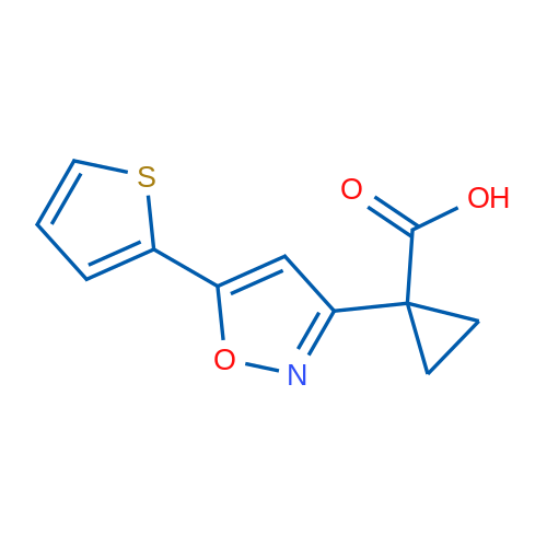 1-(5-(Thiophen-2-yl)isoxazol-3-yl)cyclopropanecarboxylic acid 5g