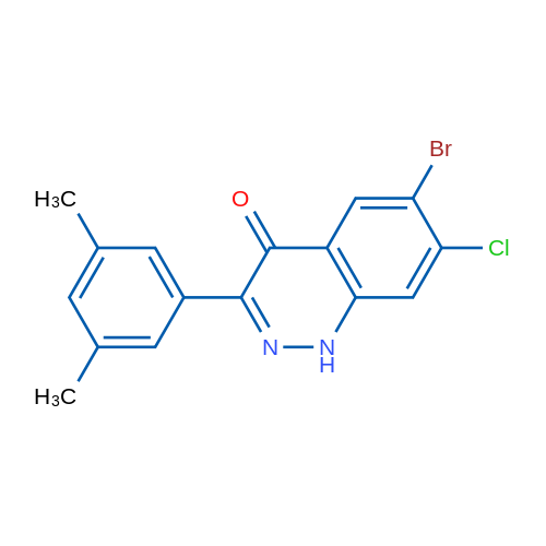 6-Bromo-7-chloro-3-(3,5-dimethylphenyl)cinnolin-4(1H)-one 1g