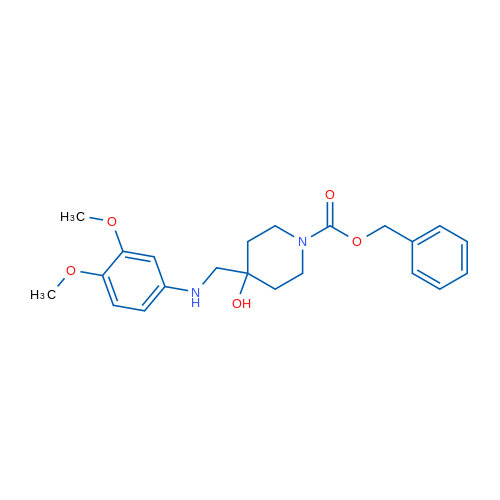 Benzyl 4-{[(3,4-dimethoxyphenyl)amino]methyl}-4-hydroxypiperidine-1-carboxylate 1g
