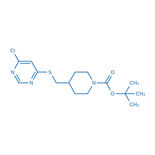 tert-Butyl 4-(((6-chloropyrimidin-4-yl)thio)methyl)piperidine-1-carboxylate 1g