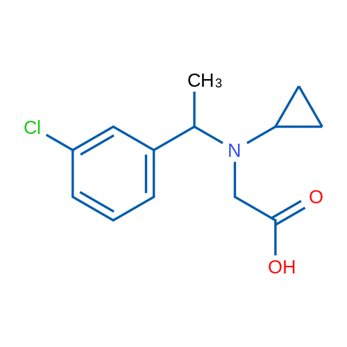 2-((1-(3-Chlorophenyl)ethyl)(cyclopropyl)amino)acetic acid 1g