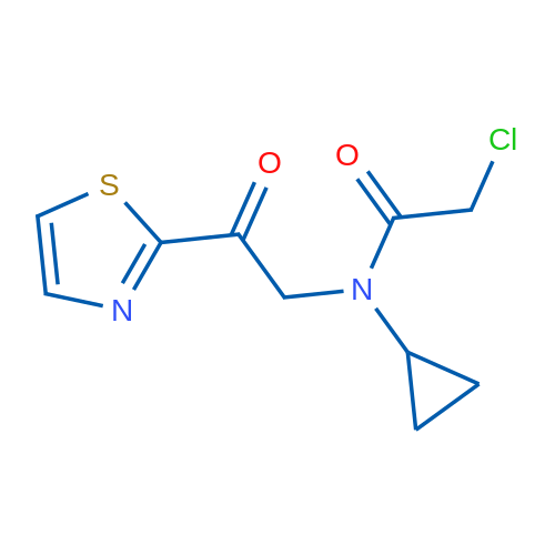 2-Chloro-N-cyclopropyl-N-(2-oxo-2-(thiazol-2-yl)ethyl)acetamide 1g