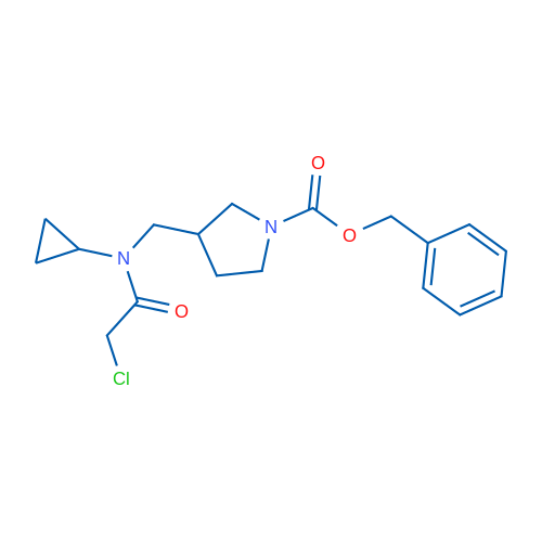 Benzyl 3-((2-chloro-N-cyclopropylacetamido)methyl)pyrrolidine-1-carboxylate 1g