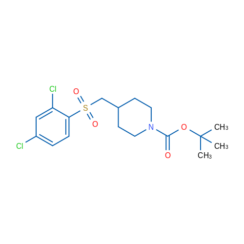 tert-Butyl 4-(((2,4-dichlorophenyl)sulfonyl)methyl)piperidine-1-carboxylate 1g