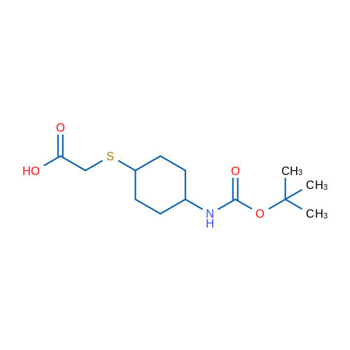 2-((4-((tert-Butoxycarbonyl)amino)cyclohexyl)thio)acetic acid 1g