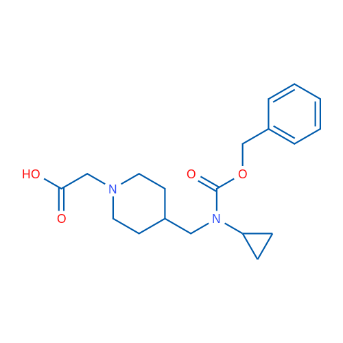 2-(4-((((Benzyloxy)carbonyl)(cyclopropyl)amino)methyl)piperidin-1-yl)acetic acid 1g