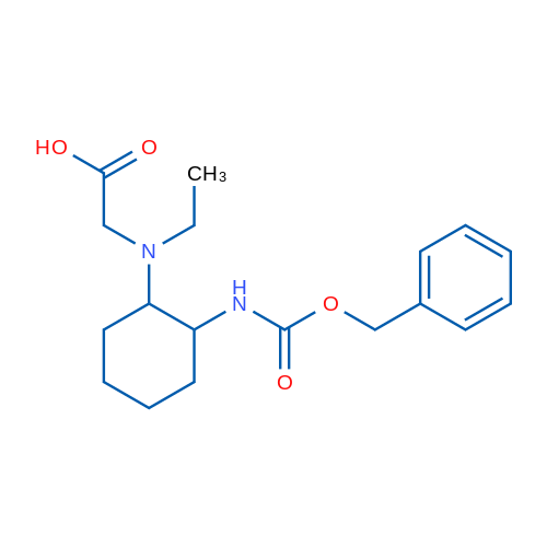 2-((2-(((Benzyloxy)carbonyl)amino)cyclohexyl)(ethyl)amino)acetic acid 1g