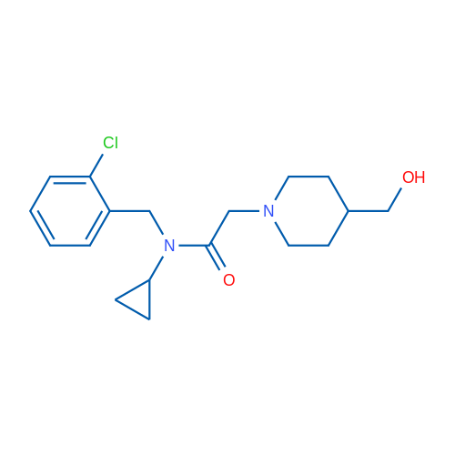 N-(2-Chlorobenzyl)-N-cyclopropyl-2-(4-(hydroxymethyl)piperidin-1-yl)acetamide 1g