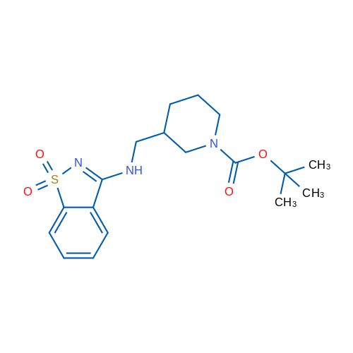 tert-Butyl 3-(((1,1-dioxidobenzo[d]isothiazol-3-yl)amino)methyl)piperidine-1-carboxylate 1g