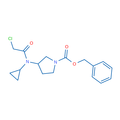 Benzyl 3-(2-chloro-N-cyclopropylacetamido)pyrrolidine-1-carboxylate 1g