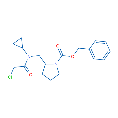 Benzyl 2-((2-chloro-N-cyclopropylacetamido)methyl)pyrrolidine-1-carboxylate 1g
