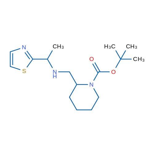 tert-Butyl 2-(((1-(thiazol-2-yl)ethyl)amino)methyl)piperidine-1-carboxylate 1g