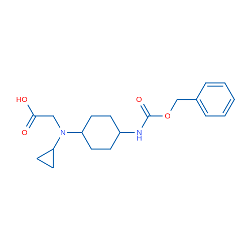 2-((4-(((Benzyloxy)carbonyl)amino)cyclohexyl)(cyclopropyl)amino)acetic acid 1g
