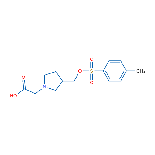 2-(3-((Tosyloxy)methyl)pyrrolidin-1-yl)acetic acid 1g