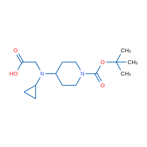 2-((1-(tert-Butoxycarbonyl)piperidin-4-yl)(cyclopropyl)amino)acetic acid 1g