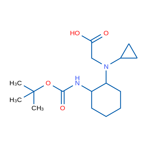 2-((2-((tert-Butoxycarbonyl)amino)cyclohexyl)(cyclopropyl)amino)acetic acid 1g