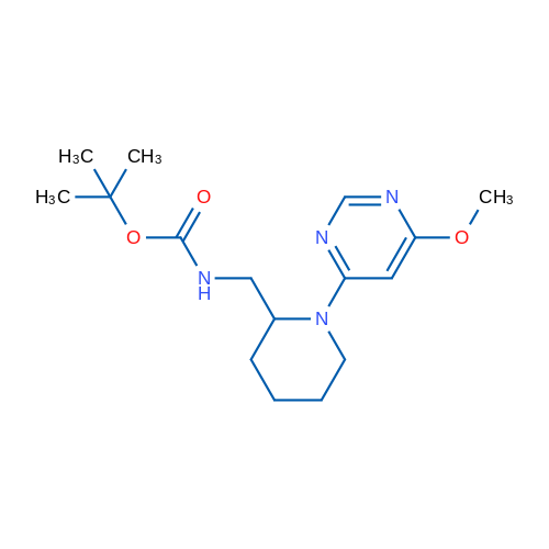 tert-Butyl ((1-(6-methoxypyrimidin-4-yl)piperidin-2-yl)methyl)carbamate 250mg