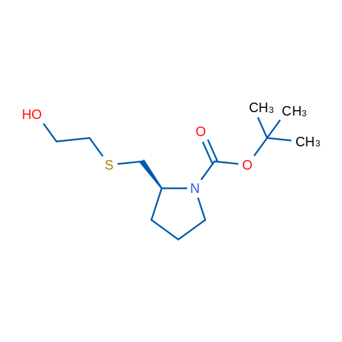 (S)-tert-Butyl 2-(((2-hydroxyethyl)thio)methyl)pyrrolidine-1-carboxylate 1g