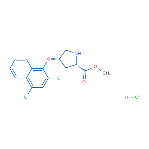 (2S,4S)-Methyl 4-((2,4-dichloronaphthalen-1-yl)oxy)pyrrolidine-2-carboxylate hydrochloride 5g