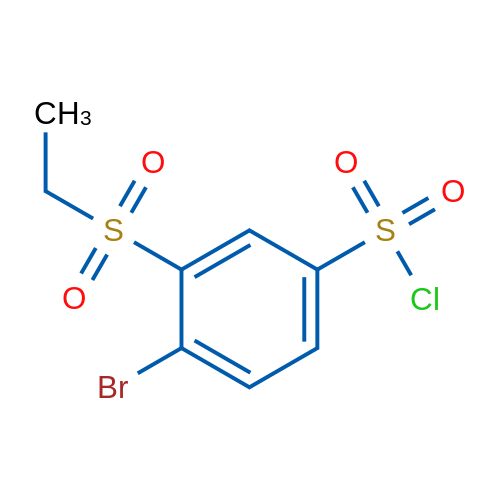 4-Bromo-3-(ethanesulfonyl)benzene-1-sulfonyl chloride 1g