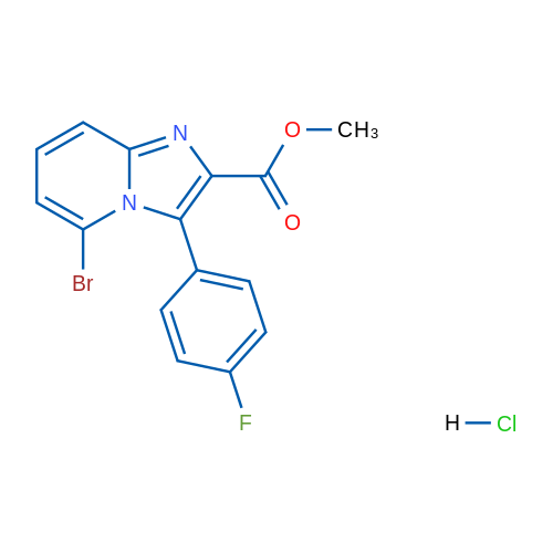 Methyl 5-bromo-3-(4-fluorophenyl)imidazo[1,2-a]pyridine-2-carboxylate hydrochloride 1g