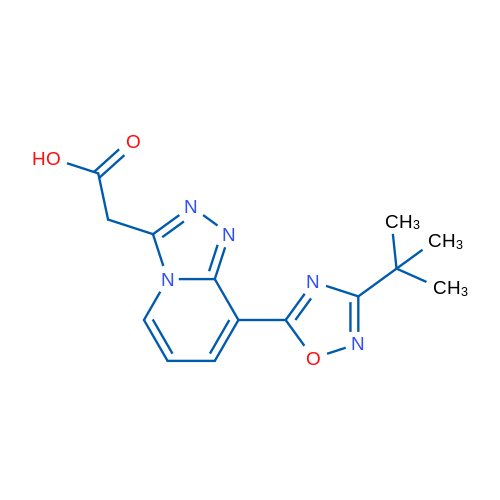 2-(8-(3-(tert-Butyl)-1,2,4-oxadiazol-5-yl)-[1,2,4]triazolo[4,3-a]pyridin-3-yl)acetic acid 1g