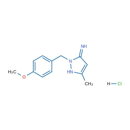 2-[(4-Methoxyphenyl)methyl]-5-methyl-2,3-dihydro-1H-pyrazol-3-imine hydrochloride 5g