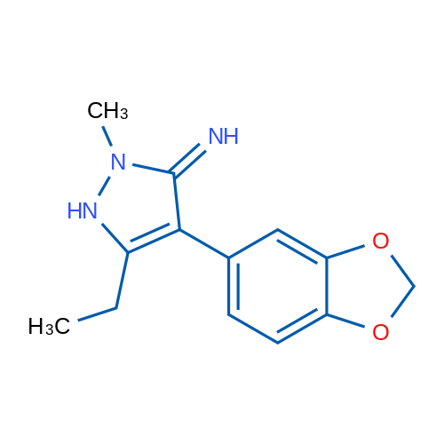 4-(2H-1,3-Benzodioxol-5-yl)-5-ethyl-2-methyl-2,3-dihydro-1H-pyrazol-3-imine 1g