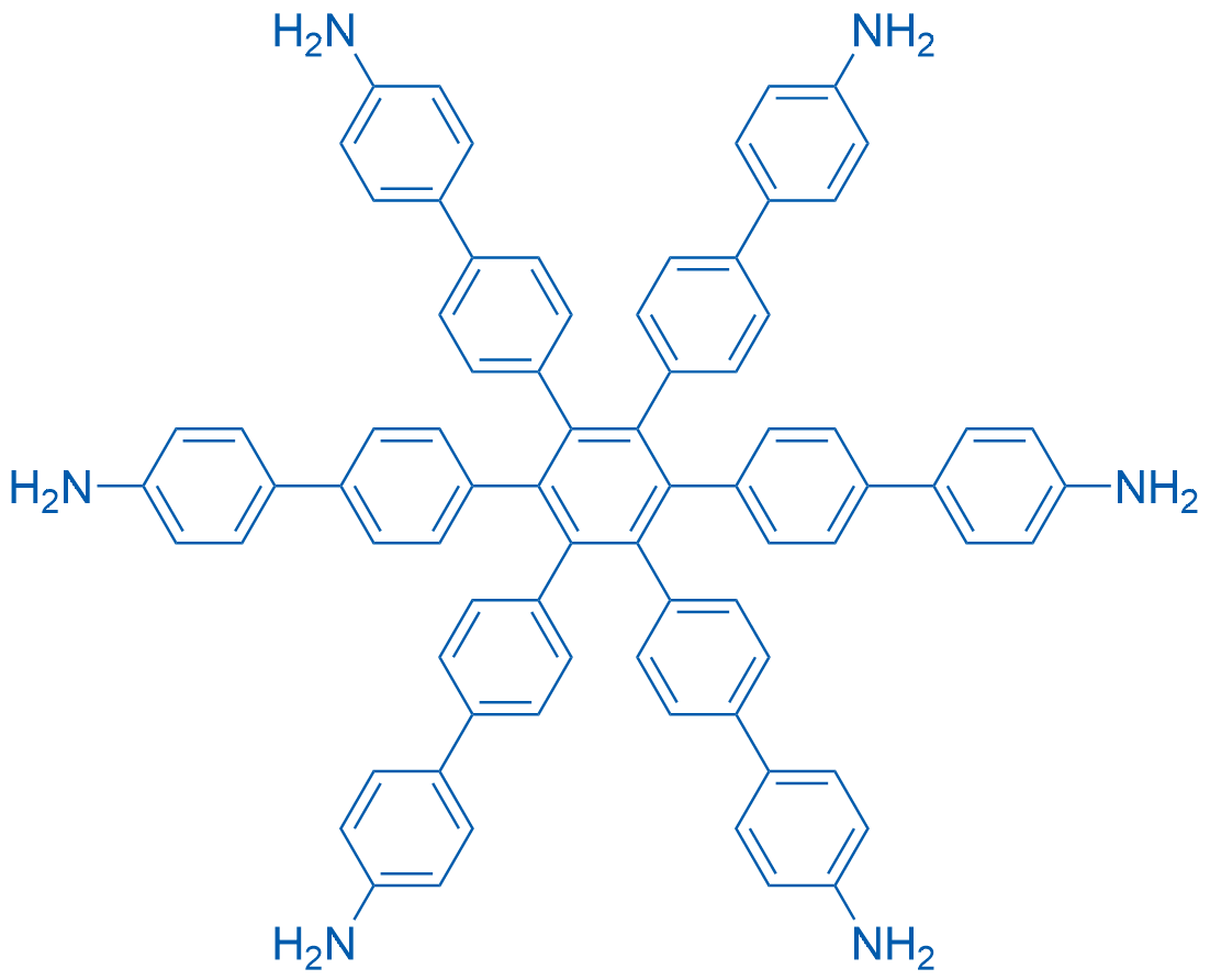 3'',4'',5'',6''-Tetrakis(4'-amino[1,1'-biphenyl]-4-yl)-[1,1':4',1'':2'',1''':4''',1''''-Quinquephenyl]-4,4''''-diamine 1g