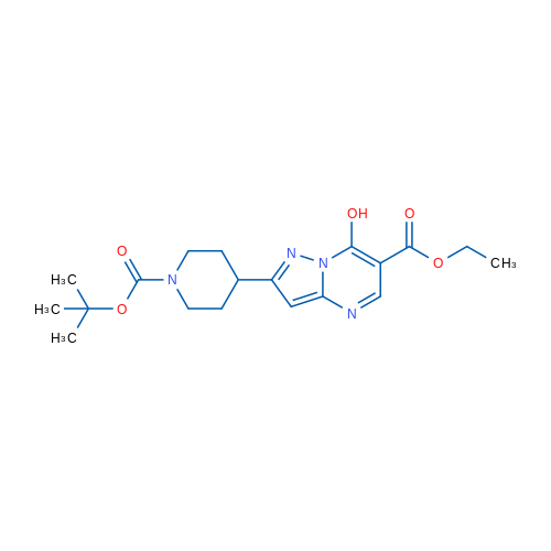 Ethyl 2-(1-(tert-butoxycarbonyl)piperidin-4-yl)-7-hydroxypyrazolo[1,5-a]pyrimidine-6-carboxylate 1g