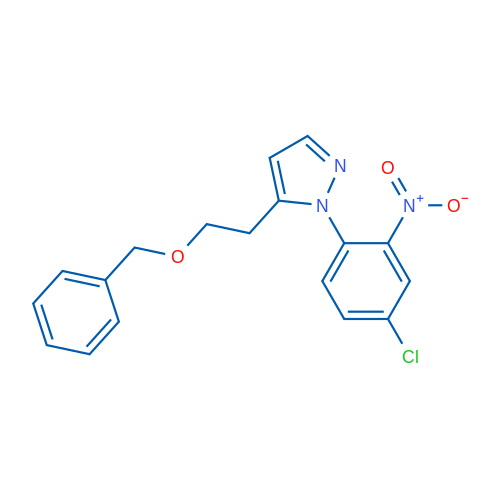 5-(2-(Benzyloxy)ethyl)-1-(4-chloro-2-nitrophenyl)-1H-pyrazole 1g