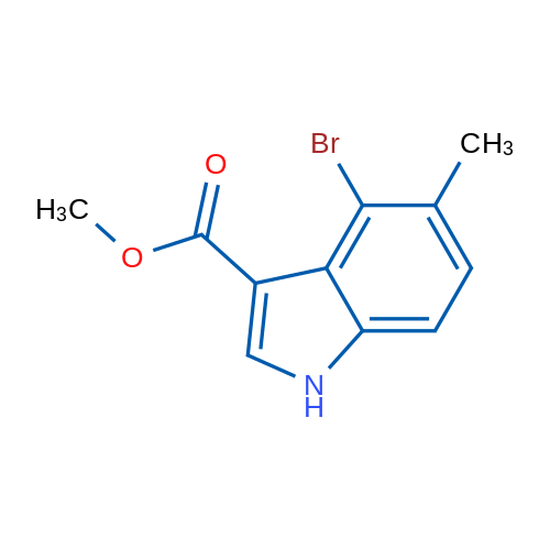 Methyl 4-bromo-5-methyl-1H-indole-3-carboxylate 250mg