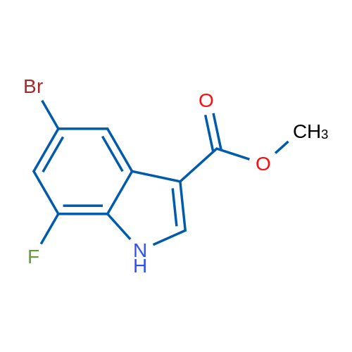 Methyl 5-bromo-7-fluoro-1H-indole-3-carboxylate 250mg