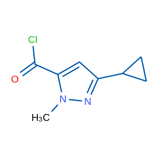 3-Cyclopropyl-1-methyl-1H-pyrazole-5-carbonyl chloride 5g
