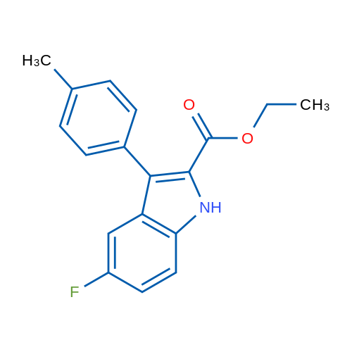 Ethyl 5-fluoro-3-(p-tolyl)-1H-indole-2-carboxylate 1g
