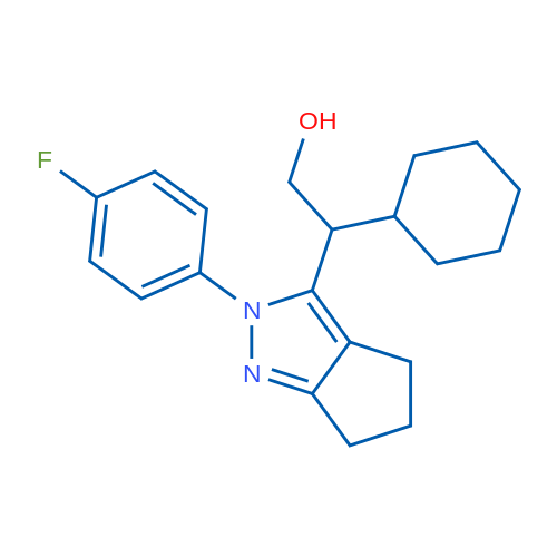 2-Cyclohexyl-2-(2-(4-fluorophenyl)-2,4,5,6-tetrahydrocyclopenta[c]pyrazol-3-yl)ethanol 1g