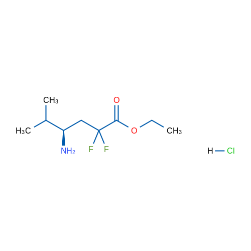 (R)-Ethyl 4-amino-2,2-difluoro-5-methylhexanoate hydrochloride 1g