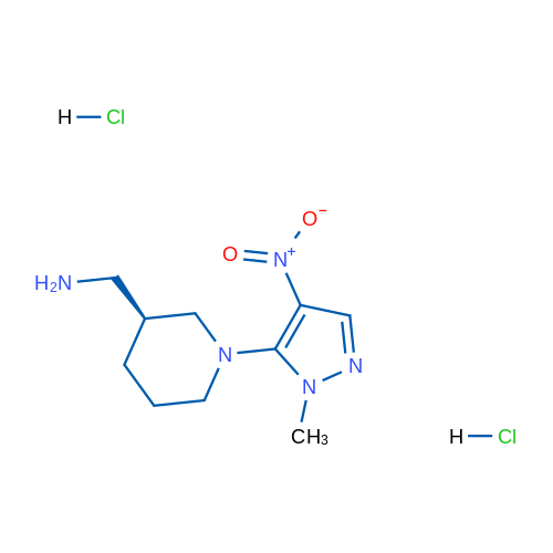 (S)-(1-(1-Methyl-4-nitro-1H-pyrazol-5-yl)piperidin-3-yl)methanamine dihydrochloride 1g