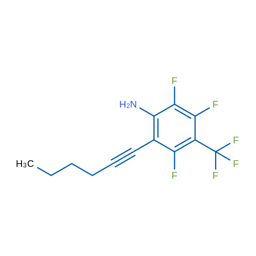 2,3,5-Trifluoro-6-(hex-1-yn-1-yl)-4-(trifluoromethyl)aniline 1g