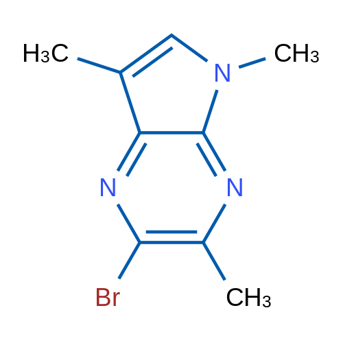 2-Bromo-3,5,7-trimethyl-5H-pyrrolo[2,3-b]pyrazine 1g