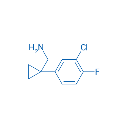 (1-(3-Chloro-4-fluorophenyl)cyclopropyl)methanamine 250mg