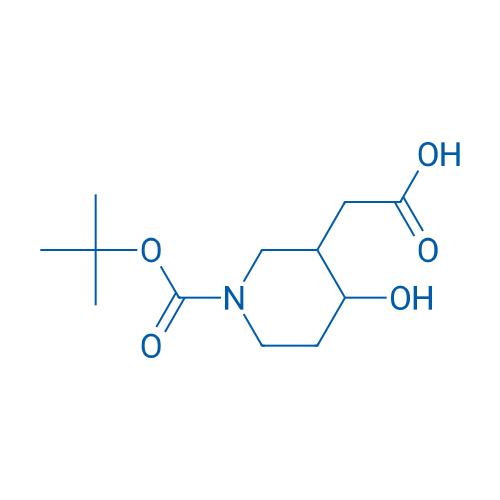 2-(1-(tert-Butoxycarbonyl)-4-hydroxypiperidin-3-yl)acetic acid 100mg