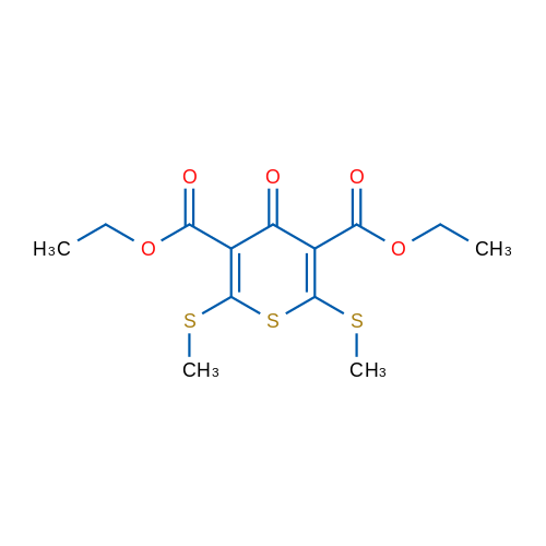 Diethyl 2,6-bis(methylthio)-4-oxo-4H-thiopyran-3,5-dicarboxylate 1g