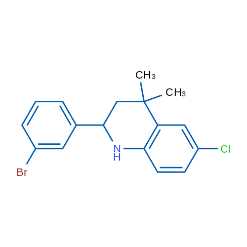 2-(3-Bromophenyl)-6-chloro-4,4-dimethyl-1,2,3,4-tetrahydroquinoline 1g