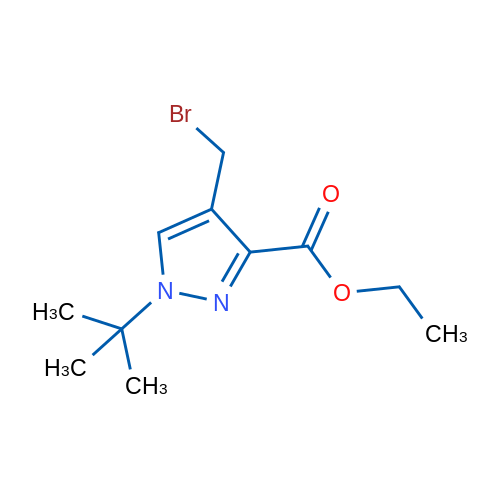 Ethyl 4-(bromomethyl)-1-(tert-butyl)-1H-pyrazole-3-carboxylate 1g