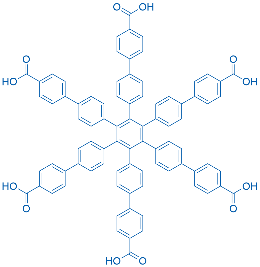 3'',4'',5'',6''-Tetrakis(4'-carboxy[1,1'-biphenyl]-4-yl)[1,1':4',1'':2'',1''':4''',1''''-quinquephenyl]-4,4''''-dicarboxylic acid 250mg