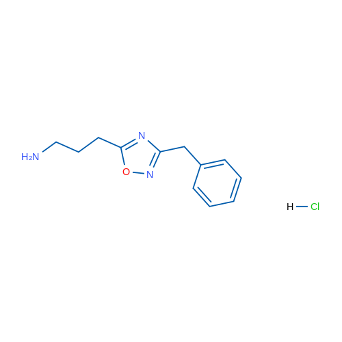3-(3-benzyl-1,2,4-oxadiazol-5-yl)propan-1-amine hydrochloride 250mg