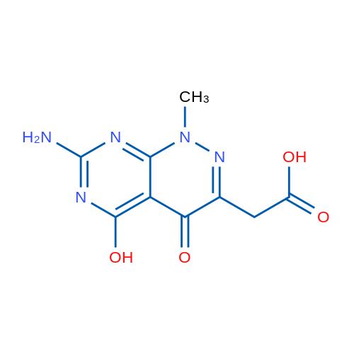 2-(7-AMino-1,4-dihydro-5-hydroxy-1-methyl-4-oxopyrimido[4,5-c]pyridazin-3-yl)acetic acid 250mg