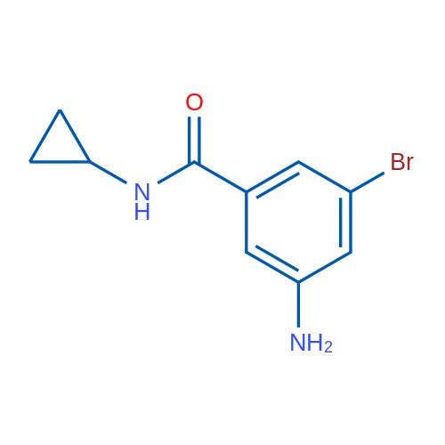 3-Amino-5-bromo-N-cyclopropylbenzamide 1g