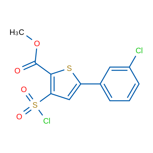 Methyl 5-(3-chlorophenyl)-3-(chlorosulfonyl)thiophene-2-carboxylate 1g